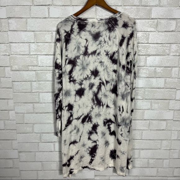 Womens Sweet Romeo Long Tie Dye purple and white unique Cardigan Duster Sweater - Picture 3 of 5